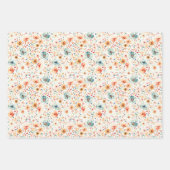 Aardse weide Wildflowers Patroon Boho Elegant Inpakpapier Vel (Voorkant 3)