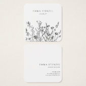 Aardse wilde bloemen Floral Square Visitekaartje (Voorkant /achterkant)