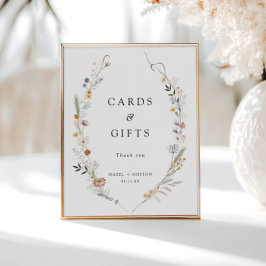 Aardse Wildflower Kaarten & geschenken Poster