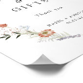 Aardse Wildflower Kaarten & geschenken Poster (Hoek)