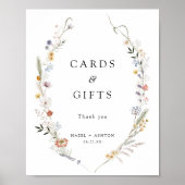 Aardse Wildflower Kaarten & geschenken Poster (Voorkant)