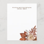 Aardse woestijn bruine boho bloem dank u kaarten (Achterkant)