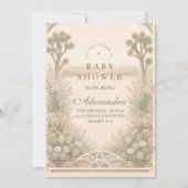 Aardse Woestijnweide Baby Shower Kaart (Voorkant)