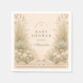 Aardse Woestijnweide Baby Shower Servet (Voorkant)