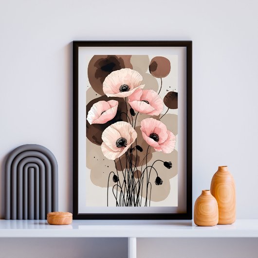 Aardsgebonden Klaproos Bloei Poster