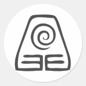 aardsymbool ronde sticker (Voorkant)