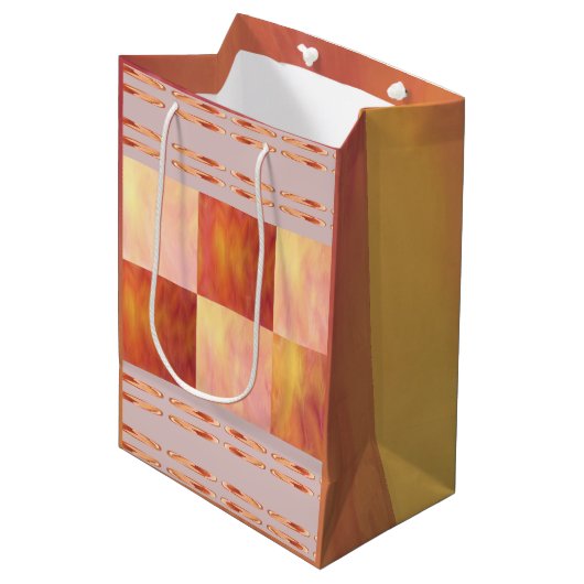 Aardtint Hemel Cadeaubag Medium Cadeauzakje (Voorkant Gekanteld)