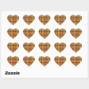 Aardtint Plaid Hart Stickers