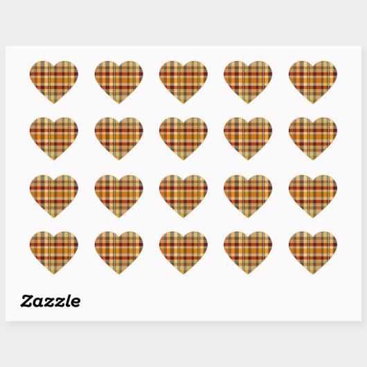 Aardtint Plaid Hart Stickers (Vel)