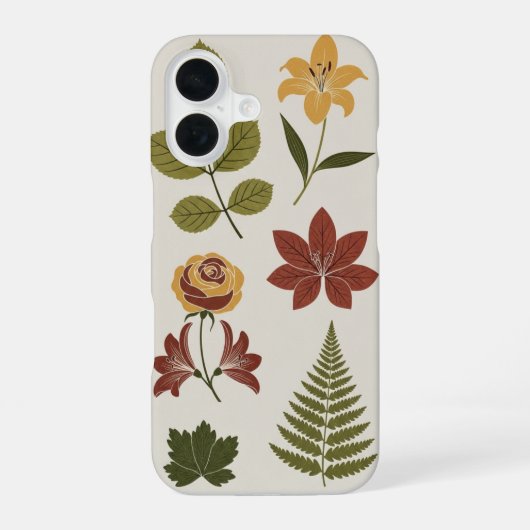 Aardtint Vintage Flora iPhone 16 Hoesje (Achterkant)