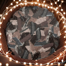 Aardtinten abstract geometrisch lint geweven