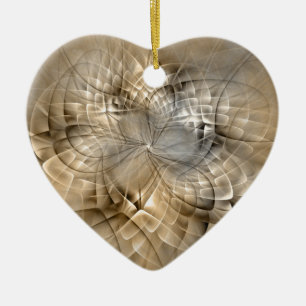 Aardtinten Abstracte Moderne Fractale Kunst Hart Keramisch Ornament