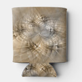 Aardtinten Abstracte Moderne Fractale Kunst Textuu Blikjeskoeler (Achterkant)