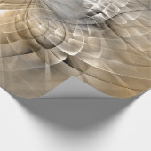 Aardtinten Abstracte Moderne Fractale Kunst Textuu Cadeaupapier (Hoek)