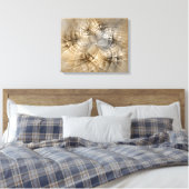 Aardtinten Abstracte Moderne Fractale Kunst Textuu Canvas Afdruk (Insitu (Slaapkamer))