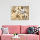 Aardtinten Abstracte Moderne Fractale Kunst Textuu Canvas Afdruk (Insitu (Woonkamer))