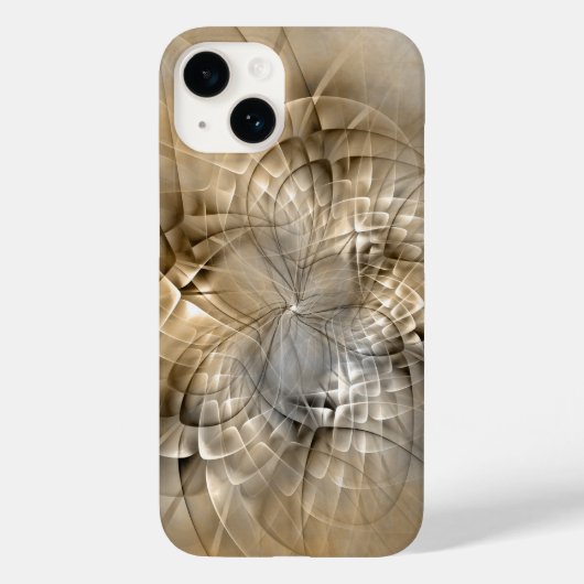Aardtinten Abstracte Moderne Fractale Kunst Textuu Case-Mate iPhone Case (Achterkant)