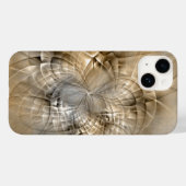 Aardtinten Abstracte Moderne Fractale Kunst Textuu Case-Mate iPhone Case (Achterkant (horizontaal))