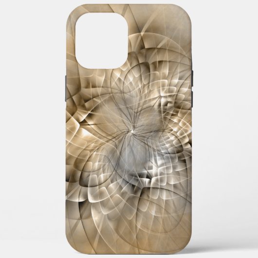 Aardtinten Abstracte Moderne Fractale Kunst Textuu Case-Mate iPhone Case (Achterkant)