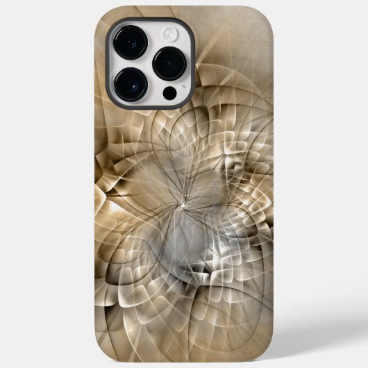 Aardtinten Abstracte Moderne Fractale Kunst Textuu Case-Mate iPhone Case (Achterkant)