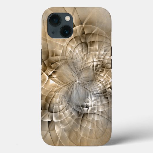 Aardtinten Abstracte Moderne Fractale Kunst Textuu Case-Mate iPhone Case (Achterkant)