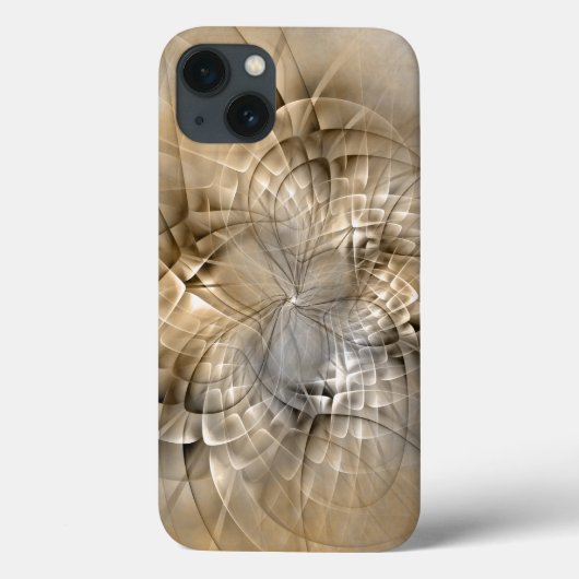 Aardtinten Abstracte Moderne Fractale Kunst Textuu Case-Mate iPhone Case (Achterkant)