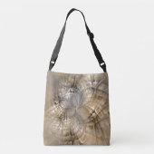 Aardtinten Abstracte Moderne Fractale Kunst Textuu Crossbody Tas (Achterkant)