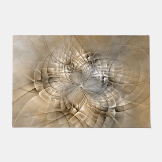 Aardtinten Abstracte Moderne Fractale Kunst Textuu Deurmat (Voorkant)