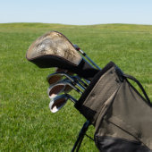 Aardtinten Abstracte Moderne Fractale Kunst Textuu Golfheadcover (Insitu)