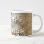 Aardtinten Abstracte Moderne Fractale Kunst Textuu Grote Koffiekop (Rechts)