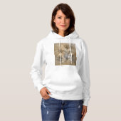 Aardtinten Abstracte Moderne Fractale Kunst Textuu Hoodie (Voorkant volledig)