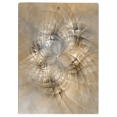 Aardtinten Abstracte Moderne Fractale Kunst Textuu Klembord (Achterkant)