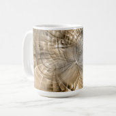 Aardtinten Abstracte Moderne Fractale Kunst Textuu Koffiemok (Voorkant links)