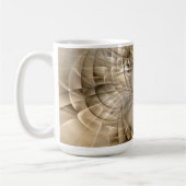 Aardtinten Abstracte Moderne Fractale Kunst Textuu Koffiemok (Links)