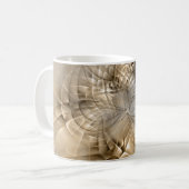Aardtinten Abstracte Moderne Fractale Kunst Textuu Koffiemok (Voorkant links)