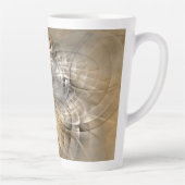 Aardtinten Abstracte Moderne Fractale Kunst Textuu Latte Mok (Rechts)