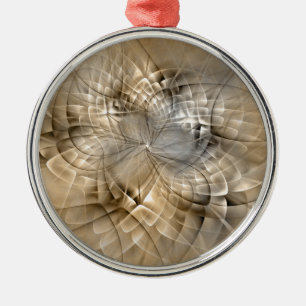Aardtinten Abstracte Moderne Fractale Kunst Textuu Metalen Ornament