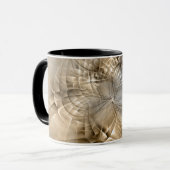 Aardtinten Abstracte Moderne Fractale Kunst Textuu Mok (Voorkant links)