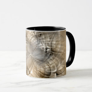 Aardtinten Abstracte Moderne Fractale Kunst Textuu Mok