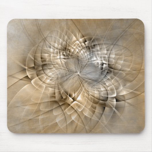 Aardtinten Abstracte Moderne Fractale Kunst Textuu Muismat (Voorkant)