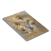 Aardtinten Abstracte Moderne Fractale Kunst Textuu Notitieboek (Rechterzijde)