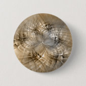 Aardtinten Abstracte Moderne Fractale Kunst Textuu Ronde Button 5,7 Cm (Voorkant)