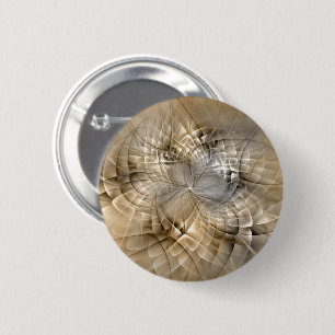 Aardtinten Abstracte Moderne Fractale Kunst Textuu Ronde Button 5,7 Cm