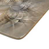 Aardtinten Abstracte Moderne Fractale Kunst Textuu Snijplank (Hoek)