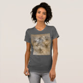 Aardtinten Abstracte Moderne Fractale Kunst Textuu T-shirt (Voorkant volledig)