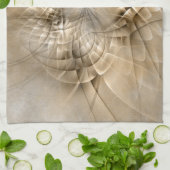 Aardtinten Abstracte Moderne Fractale Kunst Textuu Theedoek (Gevouwen)