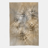 Aardtinten Abstracte Moderne Fractale Kunst Textuu Theedoek (Verticaal)