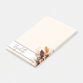 Aardtinten boho boeket gepersonaliseerd post-it® notes (Schuin)