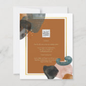 Aardtinten Bruiloft Terracotta Groen Goud Abstract (Achterkant)