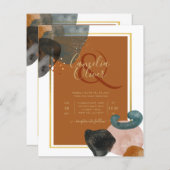 Aardtinten Bruiloft Terracotta Groen Goud Abstract (Voorkant / Achterkant)